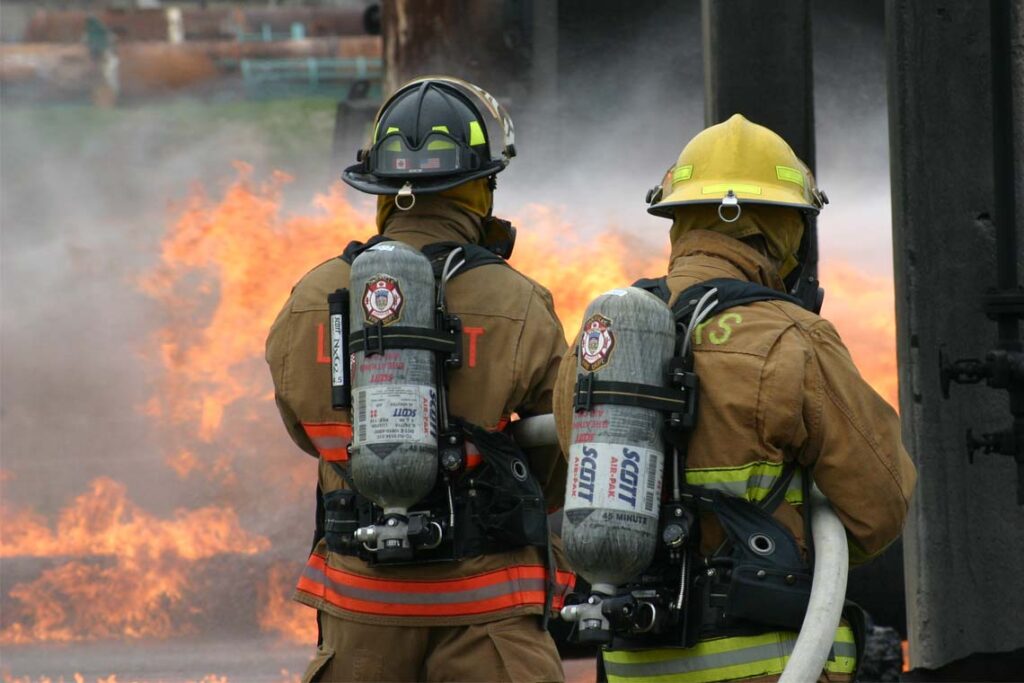 Ontario Firefighters during emergency.  Find the right therapist for First Responders